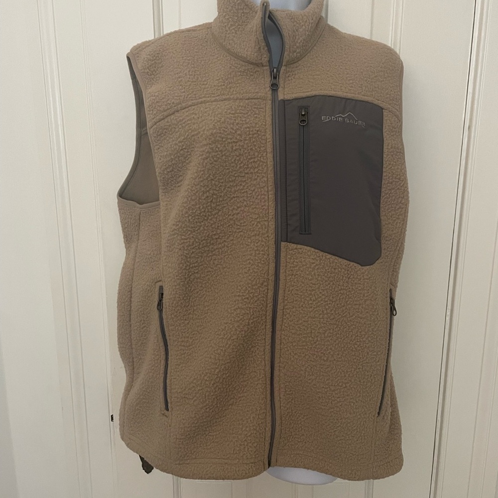 Men’s fleece vest.   Eddie Bauer